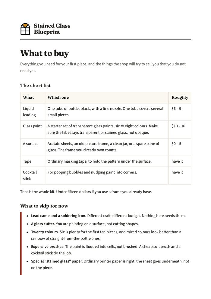What to buy guide