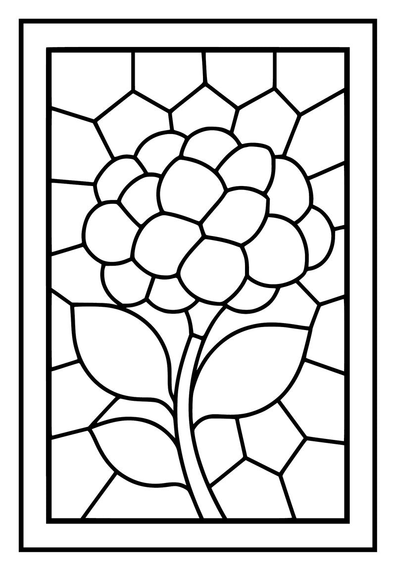 The printed hydrangea pattern sheet