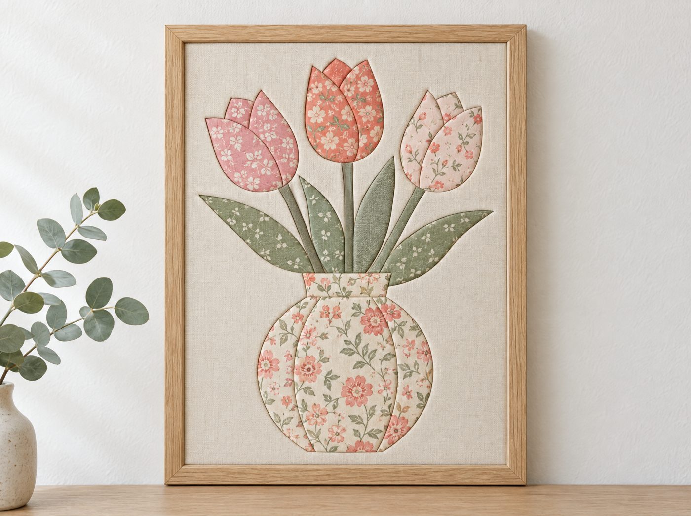 Fabric tulips